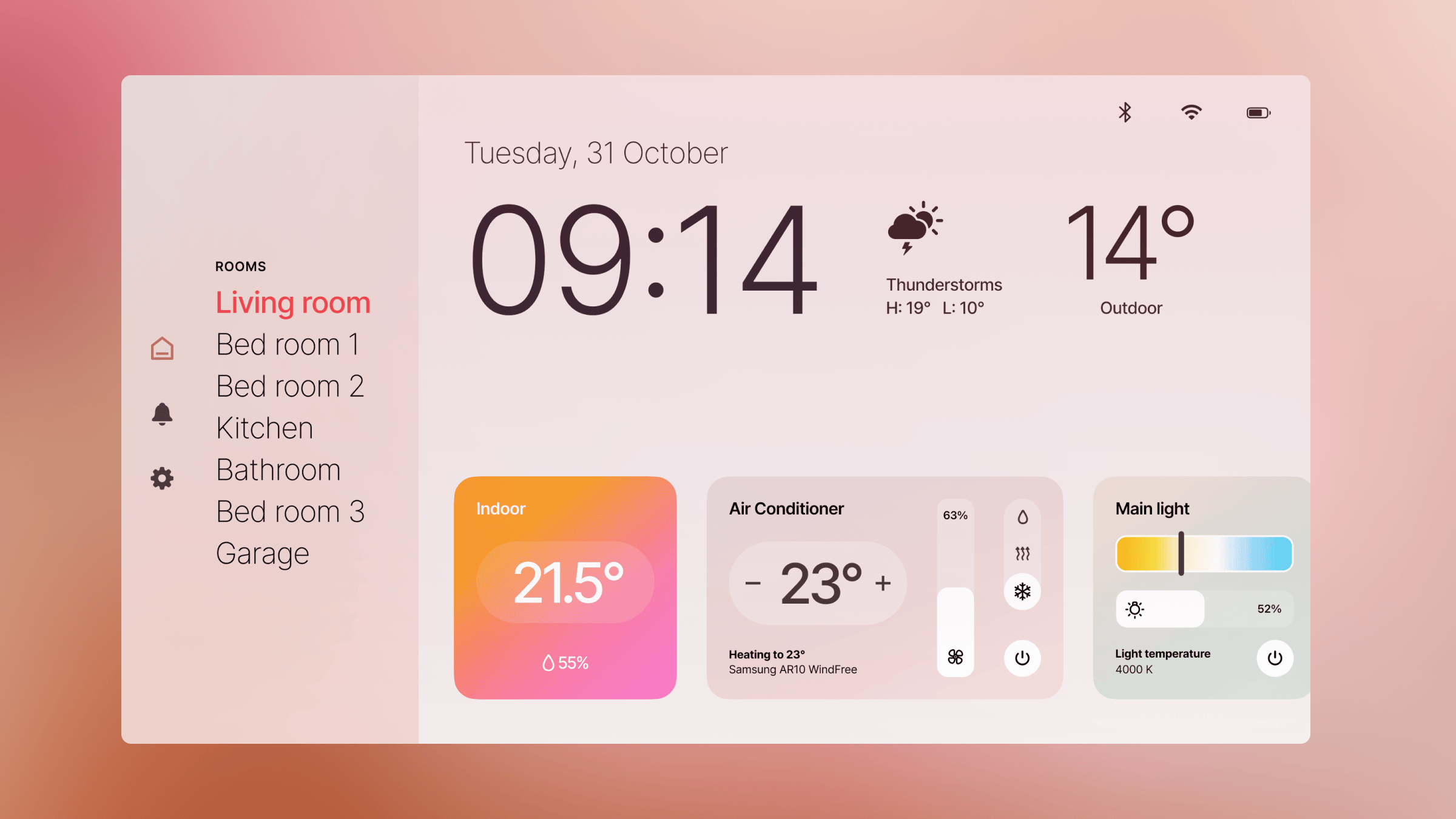 Light mode UI